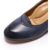 imageMona flying Womens Leather Closed Toe 2 Inch Mid Wedges Heels with Arch Support Round Toe Comfortable Dress Pumps for Women LadiesBlue