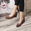 imageMona flying Womens Leather Closed Toe 2 Inch Mid Wedges Heels with Arch Support Round Toe Comfortable Dress Pumps for Women LadiesChocolate