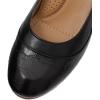 imageMona flying Womens Leather Closed Toe 2 Inch Mid Wedges Heels with Arch Support Round Toe Comfortable Dress Pumps for Women LadiesCoal Black