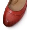 imageMona flying Womens Leather Closed Toe 2 Inch Mid Wedges Heels with Arch Support Round Toe Comfortable Dress Pumps for Women LadiesDull Red