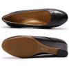 imageMona flying Womens Leather Closed Toe 2 Inch Mid Wedges Heels with Arch Support Round Toe Comfortable Dress Pumps for Women LadiesJet Black