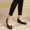 imageMona flying Womens Leather Closed Toe 2 Inch Mid Wedges Heels with Arch Support Round Toe Comfortable Dress Pumps for Women LadiesJet Black