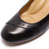 imageMona flying Womens Leather Closed Toe 2 Inch Mid Wedges Heels with Arch Support Round Toe Comfortable Dress Pumps for Women LadiesJet Black