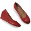 imageMona flying Womens Leather Closed Toe 2 Inch Mid Wedges Heels with Arch Support Round Toe Comfortable Dress Pumps for Women LadiesPurplish Red