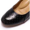 imageMona flying Womens Leather Closed Toe 2 Inch Mid Wedges Heels with Arch Support Round Toe Comfortable Dress Pumps for Women LadiesRaven