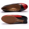 imageMona flying Womens Leather Closed Toe 2 Inch Mid Wedges Heels with Arch Support Round Toe Comfortable Dress Pumps for Women LadiesRedblack