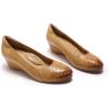 imageMona flying Womens Leather Closed Toe 2 Inch Mid Wedges Heels with Arch Support Round Toe Comfortable Dress Pumps for Women LadiesTawny