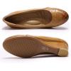 imageMona flying Womens Leather Closed Toe 2 Inch Mid Wedges Heels with Arch Support Round Toe Comfortable Dress Pumps for Women LadiesTawny