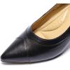 imageMona flying Womens Leather Pointed Toe Dress Pumps Comfort High Heels Office Work Shoes for LadiesBlack