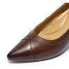 imageMona flying Womens Leather Pointed Toe Dress Pumps Comfort High Heels Office Work Shoes for LadiesCoffee
