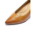 imageMona flying Womens Leather Pointed Toe Dress Pumps Comfort High Heels Office Work Shoes for LadiesUmber