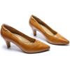 imageMona flying Womens Leather Pointed Toe Dress Pumps Comfort High Heels Office Work Shoes for LadiesUmber