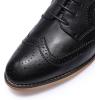 imageMona flying Casual Wing Tip Oxfords Brogue for Women Ladies Handmade Lace up Leather Derby ShoesBlack