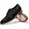 imageMona flying Casual Wing Tip Oxfords Brogue for Women Ladies Handmade Lace up Leather Derby ShoesBlack