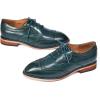 imageMona flying Casual Wing Tip Oxfords Brogue for Women Ladies Handmade Lace up Leather Derby ShoesBlackGreen