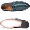 imageMona flying Casual Wing Tip Oxfords Brogue for Women Ladies Handmade Lace up Leather Derby ShoesBlackGreen