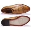 imageMona flying Casual Wing Tip Oxfords Brogue for Women Ladies Handmade Lace up Leather Derby ShoesBrown