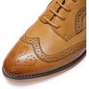 imageMona flying Casual Wing Tip Oxfords Brogue for Women Ladies Handmade Lace up Leather Derby ShoesBrown