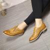 imageMona flying Casual Wing Tip Oxfords Brogue for Women Ladies Handmade Lace up Leather Derby ShoesBrown