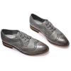 imageMona flying Casual Wing Tip Oxfords Brogue for Women Ladies Handmade Lace up Leather Derby ShoesGrey