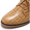 imageMona flying Womens Fashion Croc Embossed Oxfords Derby Laceup Leather Flat Shoes for LadiesBrown