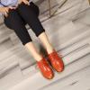 imageMona flying Womens Fashion Croc Embossed Oxfords Derby Laceup Leather Flat Shoes for LadiesDate Red