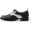 imageMona flying Womens Handmade Two Tone Dress Oxfords Saddle Derby Comfy Lace up Leather Shoes for LadiesBlack Offwhite