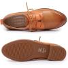 imageMona flying Womens Handmade Two Tone Dress Oxfords Saddle Derby Comfy Lace up Leather Shoes for LadiesBrown Orange