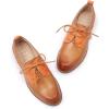 imageMona flying Womens Handmade Two Tone Dress Oxfords Saddle Derby Comfy Lace up Leather Shoes for LadiesBrown Orange
