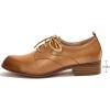 imageMona flying Womens Handmade Two Tone Dress Oxfords Saddle Derby Comfy Lace up Leather Shoes for LadiesBrownness