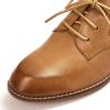 imageMona flying Womens Handmade Two Tone Dress Oxfords Saddle Derby Comfy Lace up Leather Shoes for LadiesBrownness
