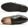 imageMona flying Womens Handmade Two Tone Dress Oxfords Saddle Derby Comfy Lace up Leather Shoes for LadiesDark Black