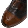 imageMona flying Womens Leather Chunky Heel Monk Strap Oxfords Wingtip Ladies Mid Heel Dress Loafers Pumps Shoes with BuckleYellow Black