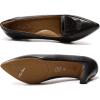 imageMona flying Womens Leather Comfortable Pointed Toe Pumps 7cm High Heels Dressy Casual Office Work Shoes for LadiesBlack