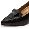 imageMona flying Womens Leather Comfortable Pointed Toe Pumps 7cm High Heels Dressy Casual Office Work Shoes for LadiesBlack