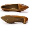 imageMona flying Womens Leather Comfortable Pointed Toe Pumps 7cm High Heels Dressy Casual Office Work Shoes for LadiesBrown