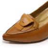 imageMona flying Womens Leather Comfortable Pointed Toe Pumps 7cm High Heels Dressy Casual Office Work Shoes for LadiesBrown