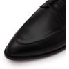 imageMona flying Womens Pointed Toe Oxfords Derby Retro Lace up Leather Flat Office Work Shoes for LadiesBlack