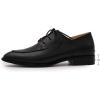 imageMona flying Womens Pointed Toe Oxfords Derby Retro Lace up Leather Flat Office Work Shoes for LadiesBlack