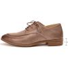 imageMona flying Womens Pointed Toe Oxfords Derby Retro Lace up Leather Flat Office Work Shoes for LadiesLight Coffee