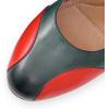 imageMona flying Womens Retro Dress Pumps 7cm Chunky Heel Leather Dressy Shoes for LadiesDark Green Red