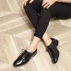 imageMona flying Womens Tassel Oxfords Derby Comfortable Lace up Leather Flat Office Work Shoes for LadiesBlack