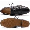 imageMona flying Womens Tassel Oxfords Derby Comfortable Lace up Leather Flat Office Work Shoes for LadiesBlack