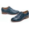 imageMona flying Womens Tassel Oxfords Derby Comfortable Lace up Leather Flat Office Work Shoes for LadiesBlue