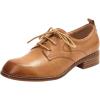imageMona flying Womens Handmade Two Tone Dress Oxfords Saddle Derby Comfy Lace up Leather Shoes for LadiesBrownness
