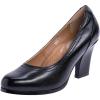 imageMona flying Womens Leather Closed Round Toe 3 inch Chunky High Heel Pumps Formal Court Shoes Office Work Dress Shoes for LadiesAter