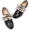 imageMona flying Womens Handmade Two Tone Dress Oxfords Derby Comfy Lace up Leather Shoes for LadiesBlack Offwhite