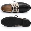 imageMona flying Womens Handmade Two Tone Dress Oxfords Derby Comfy Lace up Leather Shoes for LadiesBlack Offwhite