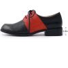 imageMona flying Womens Handmade Two Tone Dress Oxfords Derby Comfy Lace up Leather Shoes for LadiesBlackRed