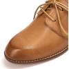 imageMona flying Womens Handmade Two Tone Dress Oxfords Derby Comfy Lace up Leather Shoes for LadiesBrownish